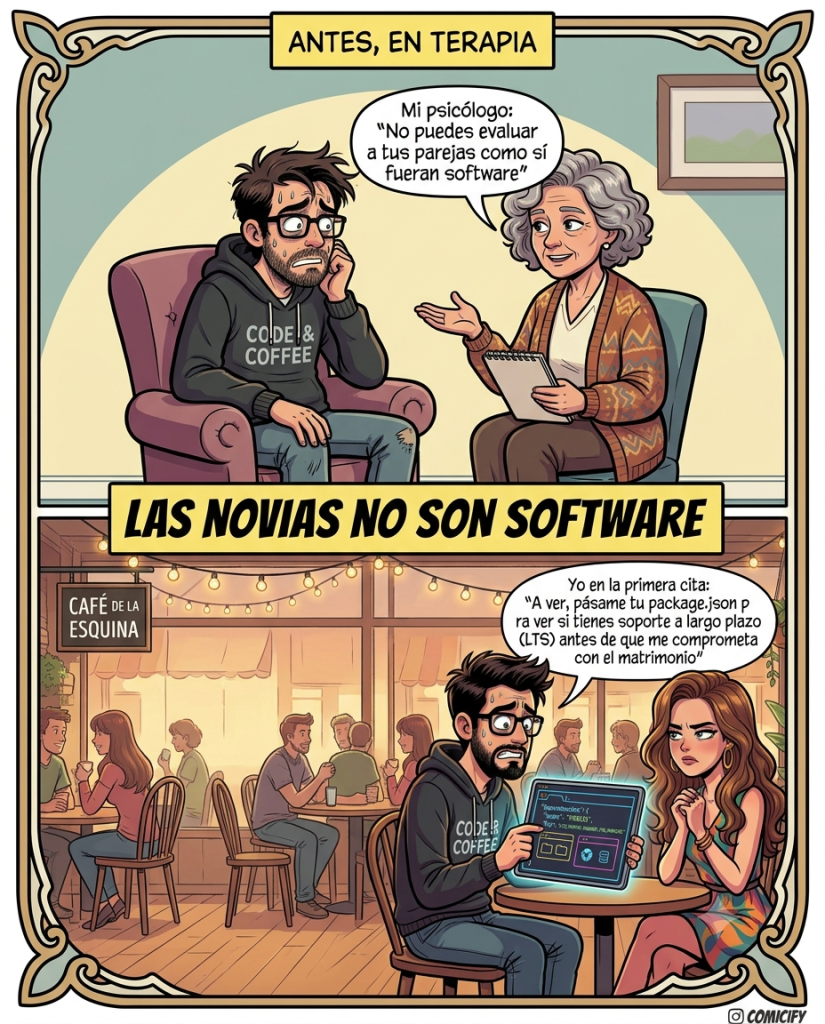 Las novias no son software comic
